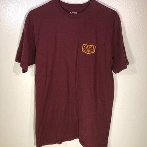 Men's Vans Burgundy Shirt - Size Classic Fit Medium